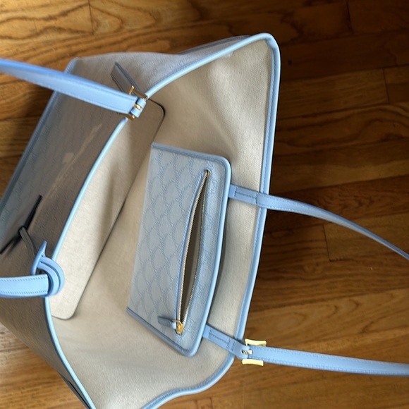 NWT MCM medium HIMMEL SHOPPER IN LAURETOS in SS24 Ancient Blue - Picture 2 of 7